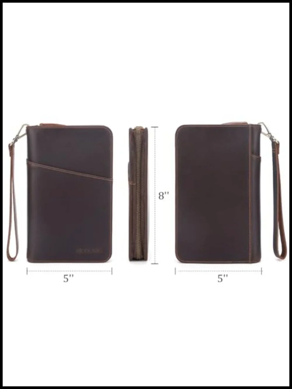 Full Grain Leather Passport Holder RFID Blocking Travel Wallet for Men Women